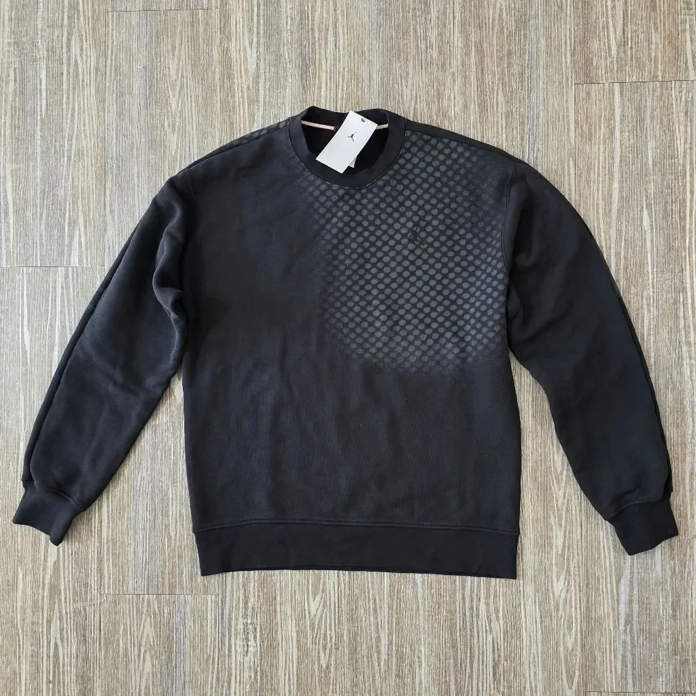 Nike Air Jordan LNY Men's Pullover Sweatshirt Snake Skin Jumpman Logo Black Grey